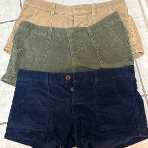 3 pairs Ladies Birdwell corduroy shorts